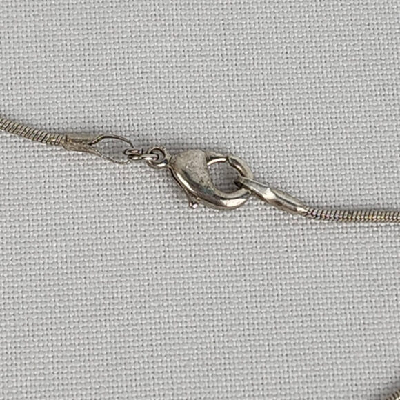 Vintage Tibetan Ancient Mantra Sterling Pendant Chain Necklace - Picture 5 of 8